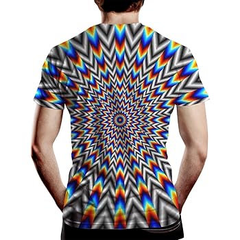 Amazon.com: Xissazri Optical Illusion Trippy T-Shirt Focus